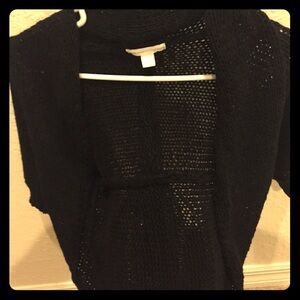 New York & Company knitted‎ black shrug EUC
